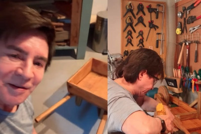 Vídeo! Xororó mostra carriola que fez para os netos: 'Vô Gepeto' 