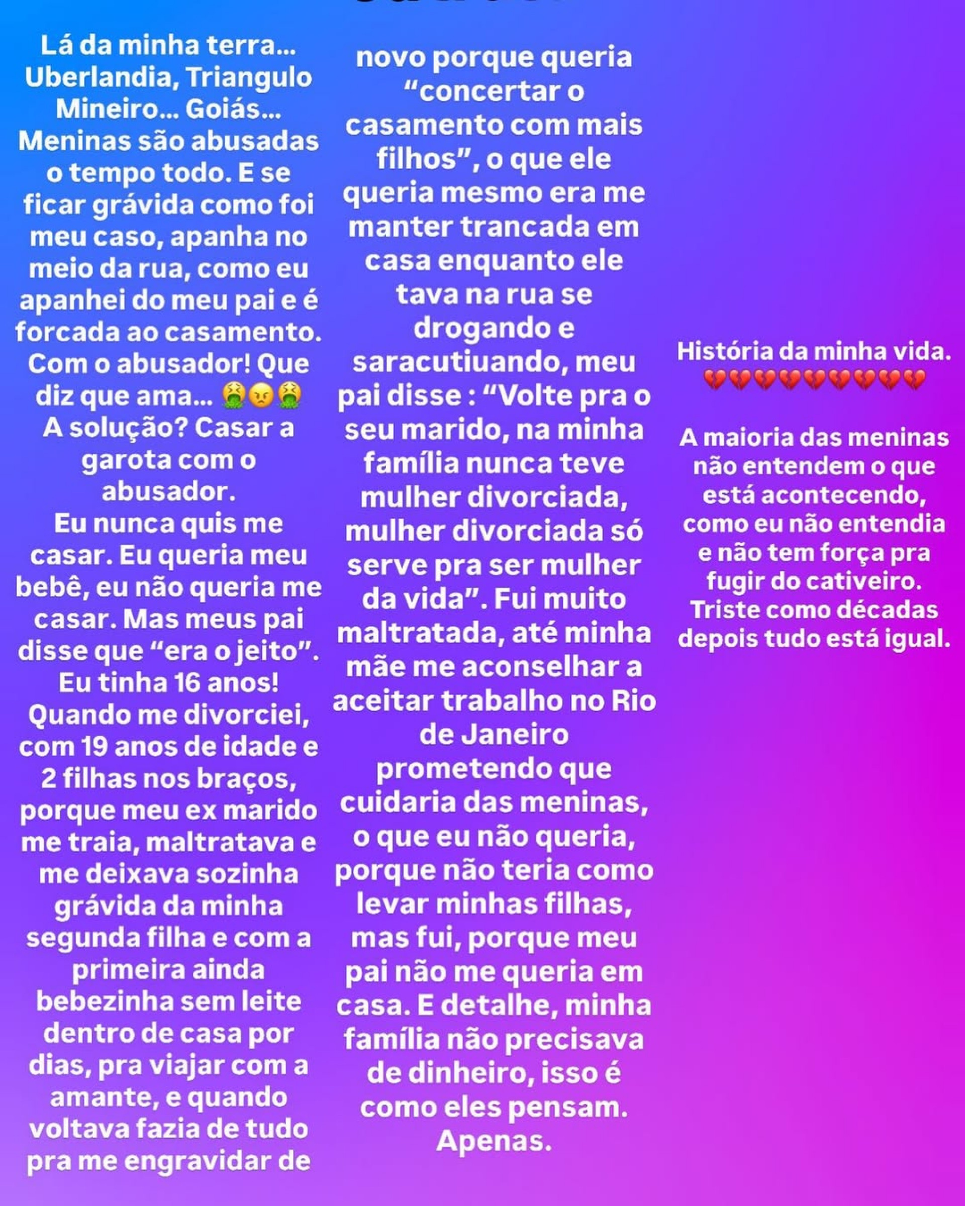 Nana Gouvea revela união forçada aos 16 anos após engravidar: 'Casei com o abusador' - Reprodução / Instagram