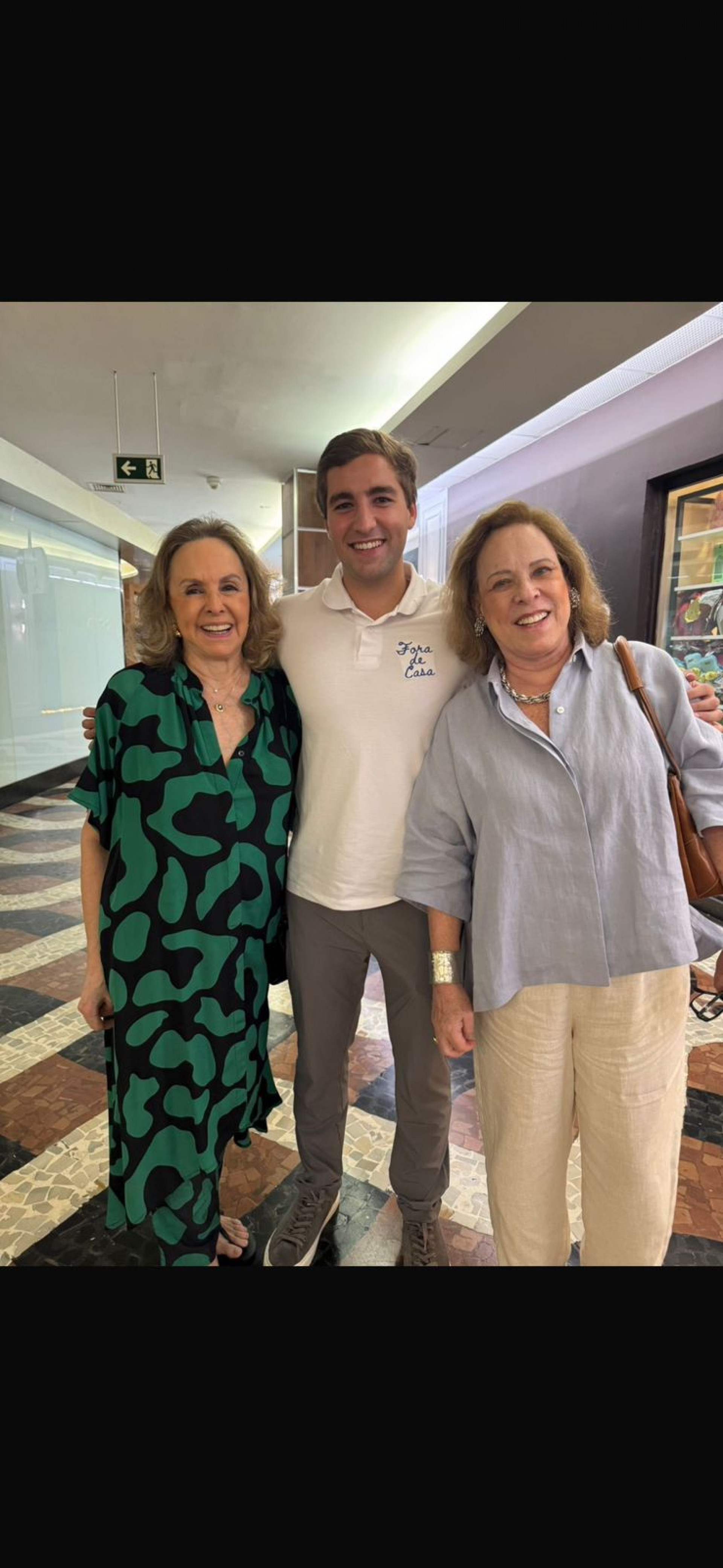 Lilo e as av&oacute;s, que est&atilde;o muito orgulhosas da iniciativa do neto - Arquivo pessoal