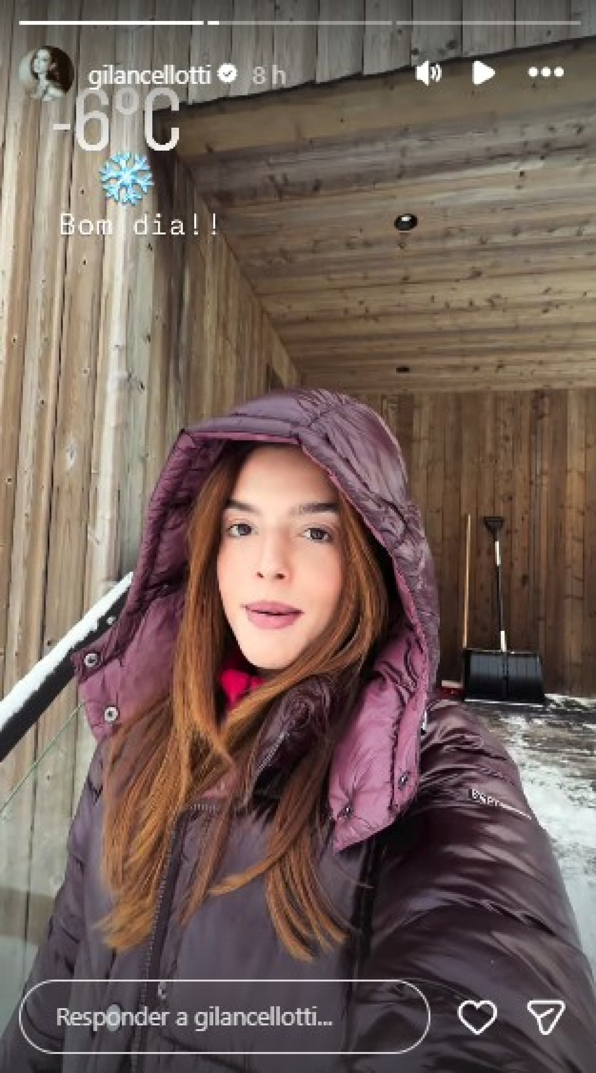 Giovanna Lancellotti vibra com férias na neve - Reprodução de vídeo / Instagram
