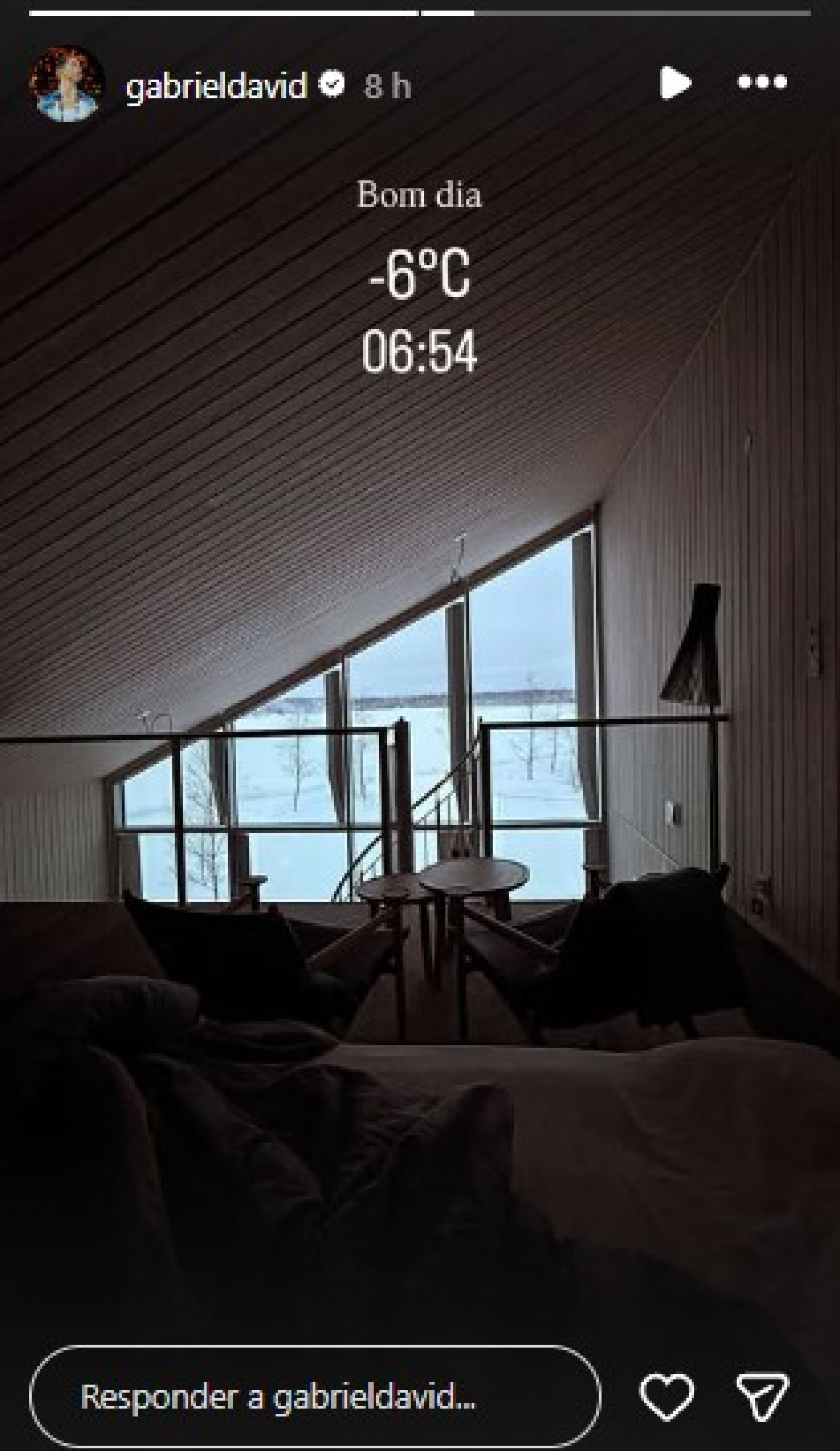 Gabriel David cita temperatura negativa durante viagem com Giovanna Lancellotti - Reprodução / Instagram