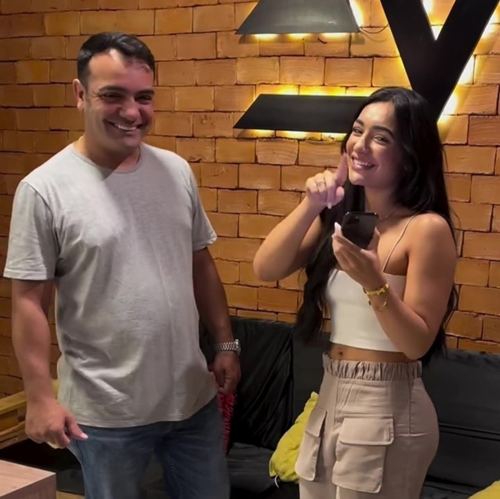 Duda Freire e o pai, Dyogo Hilario Tocafundo - Reprodução / Instagram