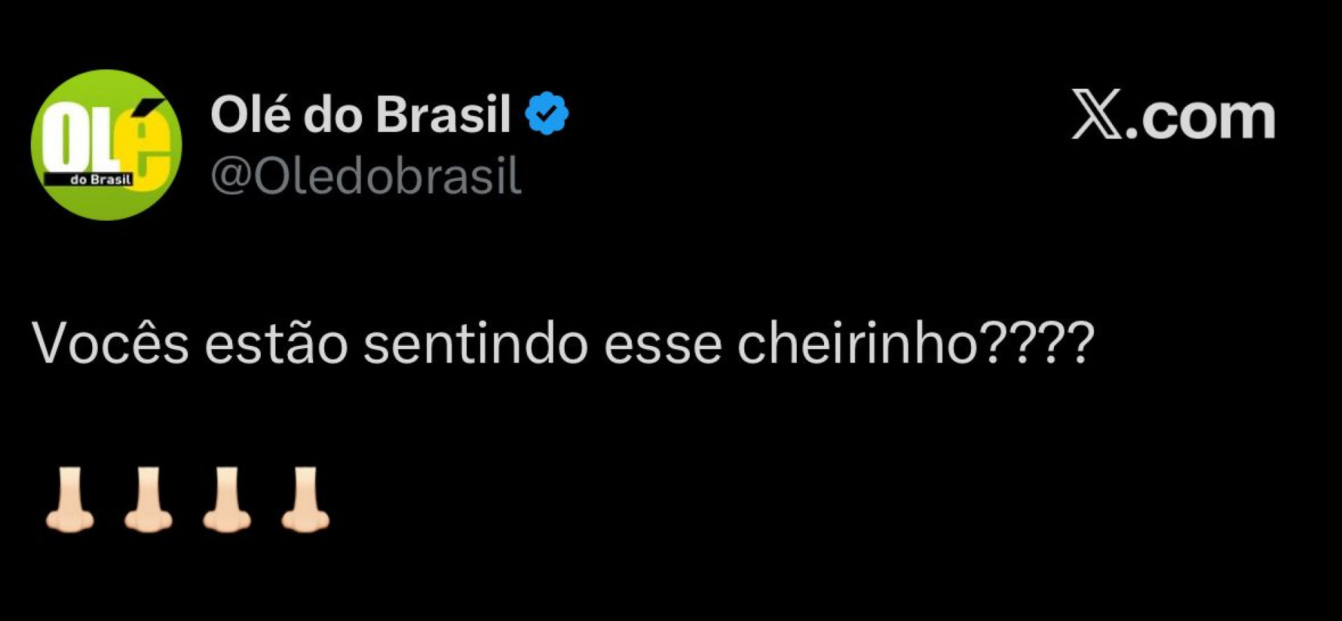 Provocação com o 'cheirinho' - Reprodução