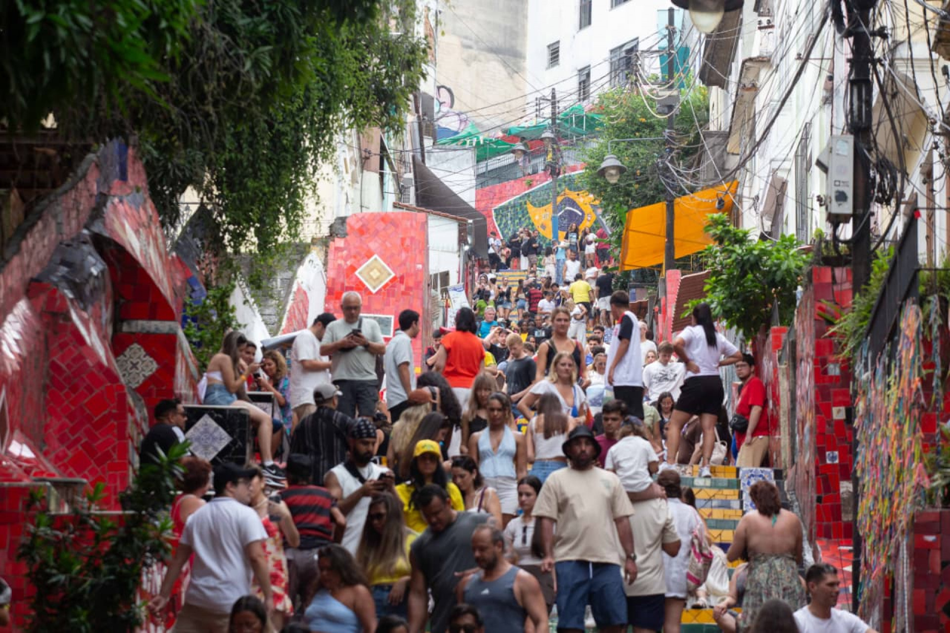 Escadaria Selarón é um dos pontos mais visitados por turistas no Rio - Érica Martin / Agência O Dia