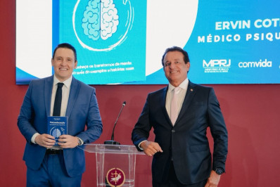 Psiquiatra Dr. Ervin Cotrik lança livro sobre saúde mental em evento com autoridades