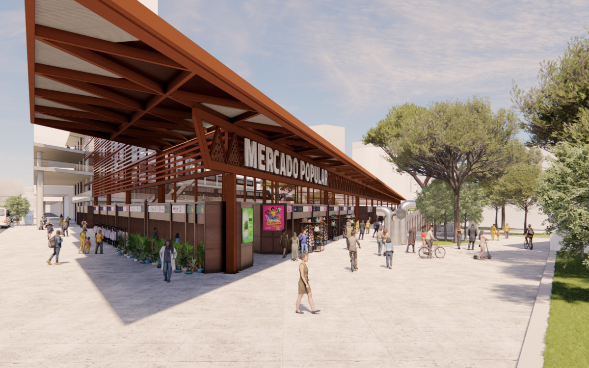 Projeto do Novo Mercado Popular da Uruguaiana - Foto: Divulgação / Prefeitura do Rio