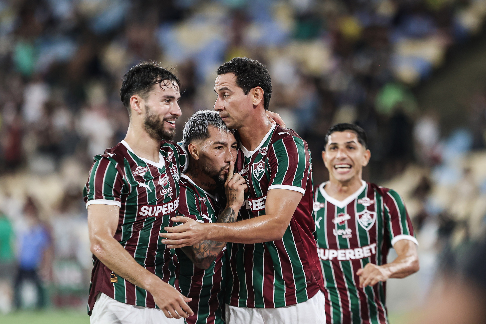 Ganso comemora o gol que garantiu a classificação do Fluminense para mais uma decisão de Estadual - LUCAS MERÇON / FLUMINENSE F.C
