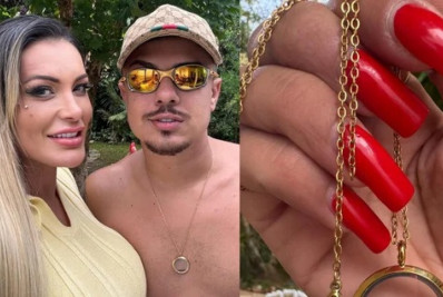 Andressa Urach presenteia marido com joia feita com sangue menstrual