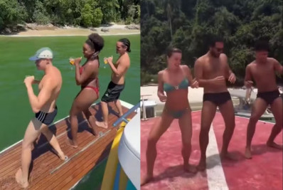 Elenco de 'Três Graças' revive dança de 'Vale Tudo' e agita as redes