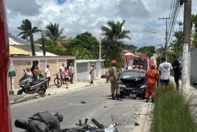 Acidente entre moto e carro é registrado em Araruama