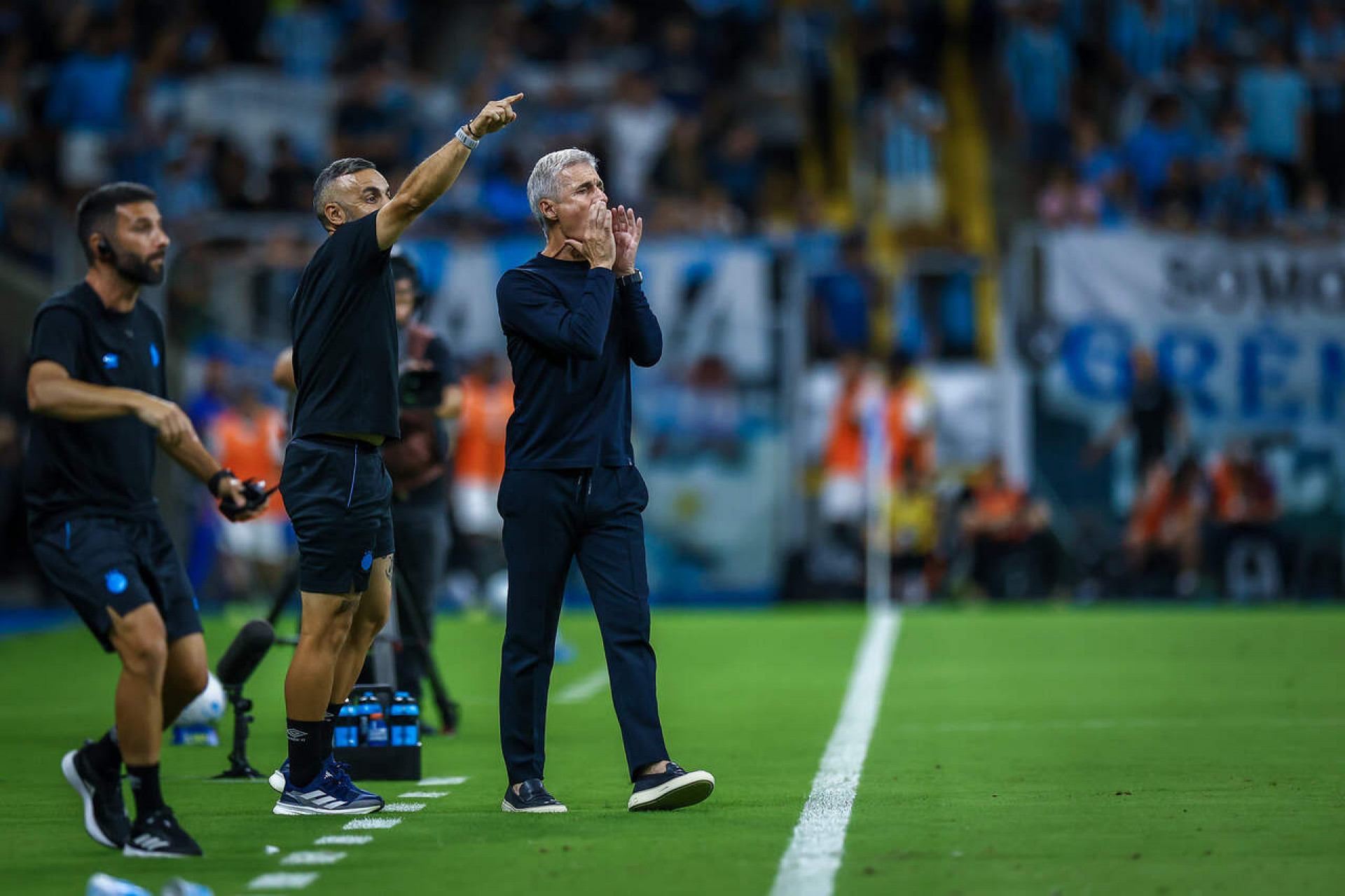 Lu&iacute;s Castro valoriza atua&ccedil;&atilde;o da zaga do Gr&ecirc;mio, mas teme interesse do mercado