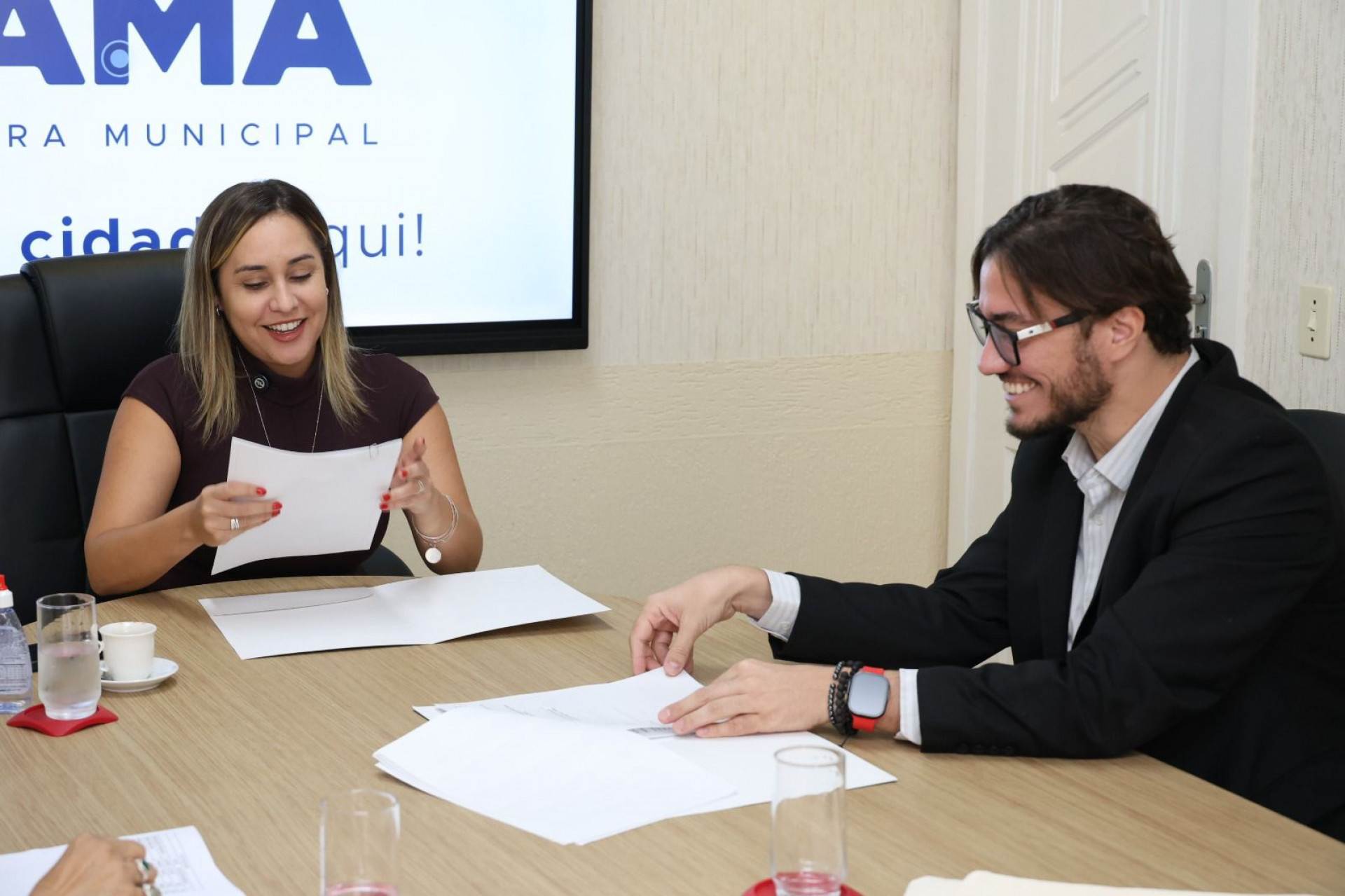 Prefeita Daniela Soares e representantes do Instituto Federal do Rio de Janeiro (IFRJ) - Ascom