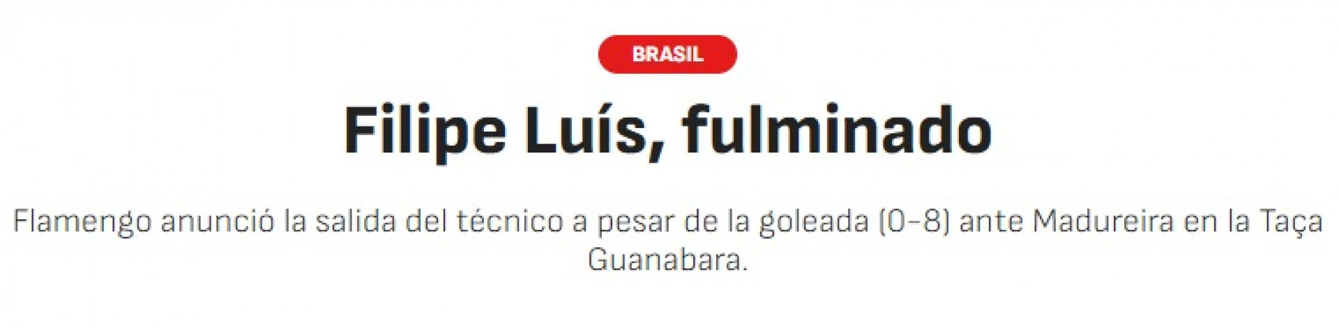 Jornal espanhol 'AS' considerou o técnico 'abatido' - Reprodução / AS