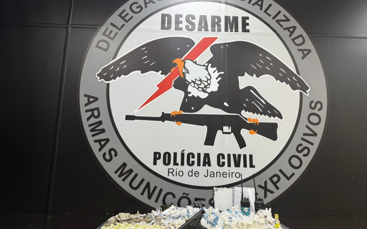 Material apreendido pelas equipes da especializada