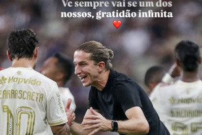 Arrascaeta se despede de Filipe Luís nas redes sociais: 'Gratidão infinita'