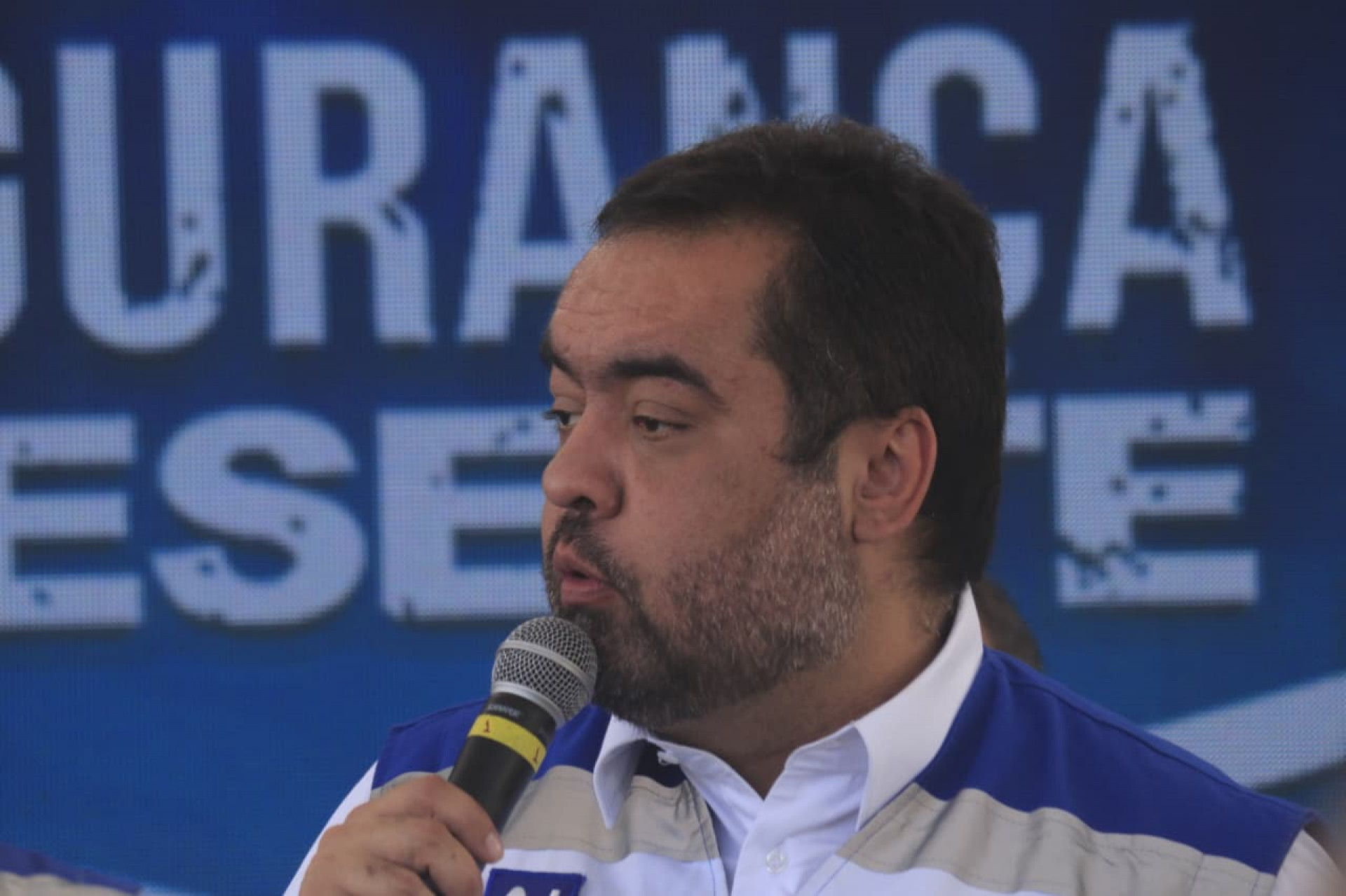 Governador Cláudio Castro discursou durante inauguração da base na Barra Olímpica - Carlos Elias / Agência O Dia