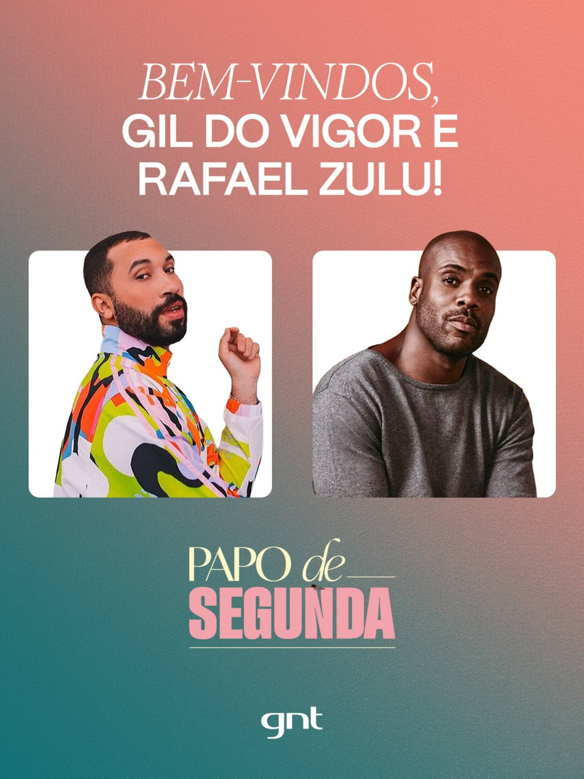 Gil do Vigor e Rafael Zulu se juntam a João Vicente e Francisco Bosco na nova temporada do 'Papo de Segunda', do GNT - Reprodução / Instagram