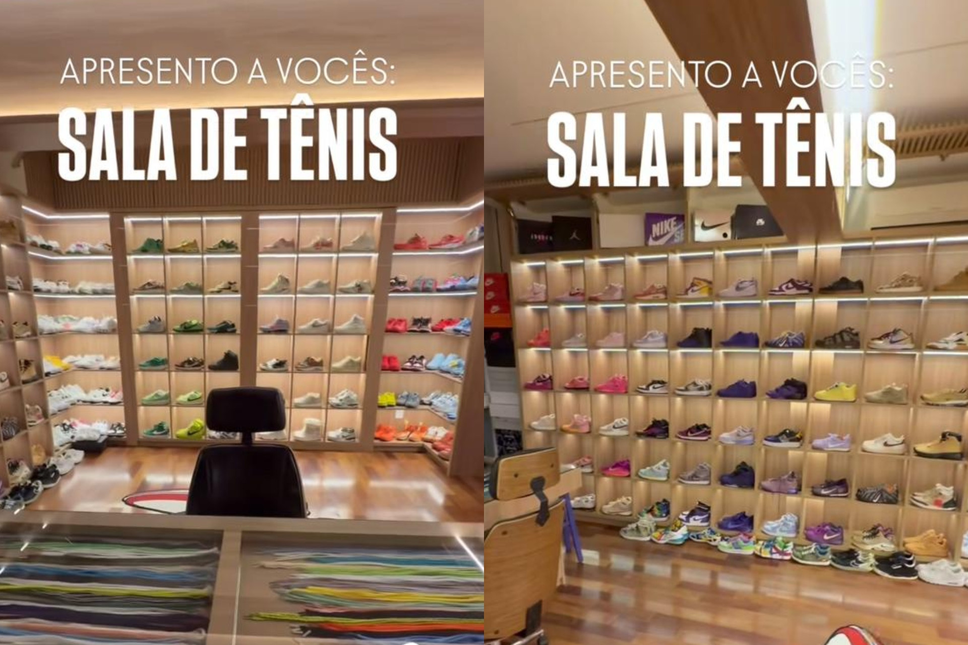 Fred Bruno mostra closet de tênis com mais de 200 pares na coleção
- Reprodução / Instagram