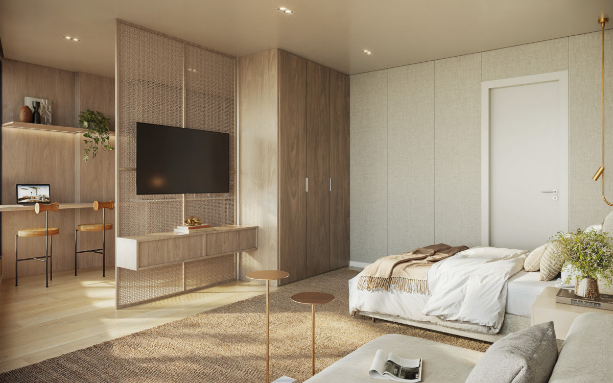 Estúdio de residencial em Copacabana com 53 unidades e lazer no rooftop