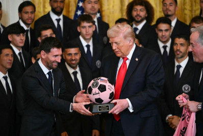 Messi e delegação do Inter Miami são recebidos por Donald Trump na Casa Branca
