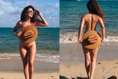 Paula Fernandes posa com chapéu em dia de praia, e internautas pedem: 'Tira'