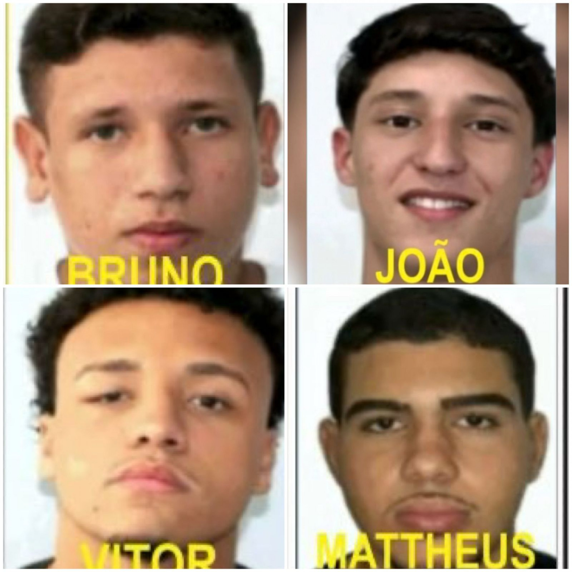 Bruno Felipe dos Santos Allegretti, Jo&atilde;o Gabriel Xavier Bertho, Matheus Verissimo Zoel Martins e Vitor Hugo Oliveira Simonin