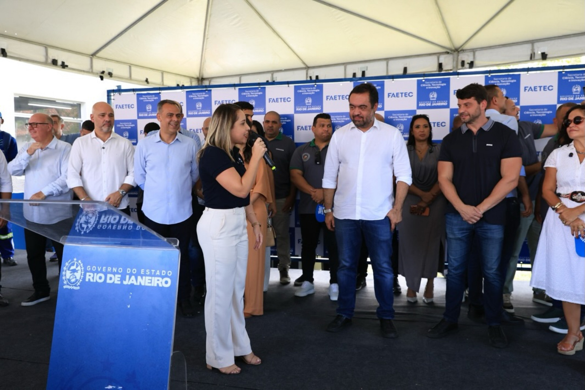 No discurso, Daniela destacou a importância da educação profissional como instrumento de transformação social. - Reprodução/ ASCOM e RC24H