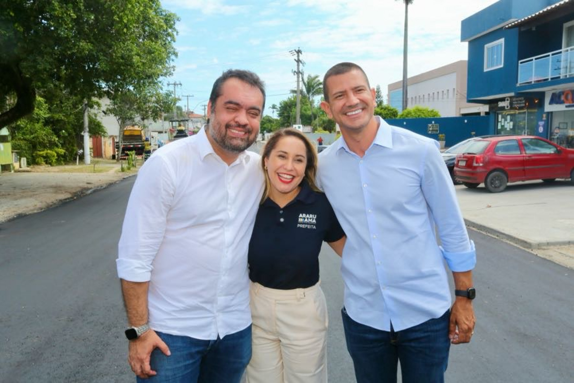 O governador também fez questão de reforçar publicamente o prestígio da prefeita. - Reprodução/ ASCOM e RC24H