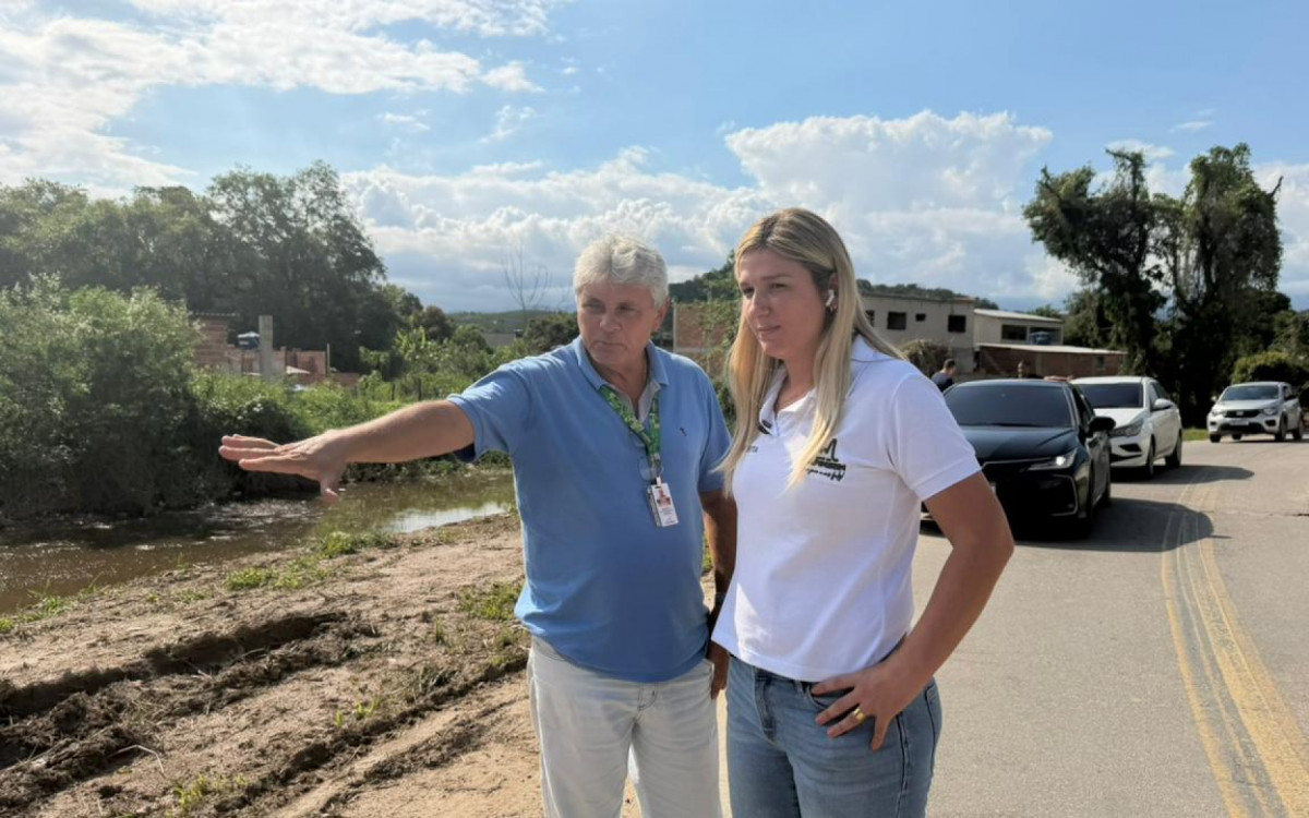 Prefeita Marina Rocha e o secretário de Obras e Serviços Públicos Fabinho