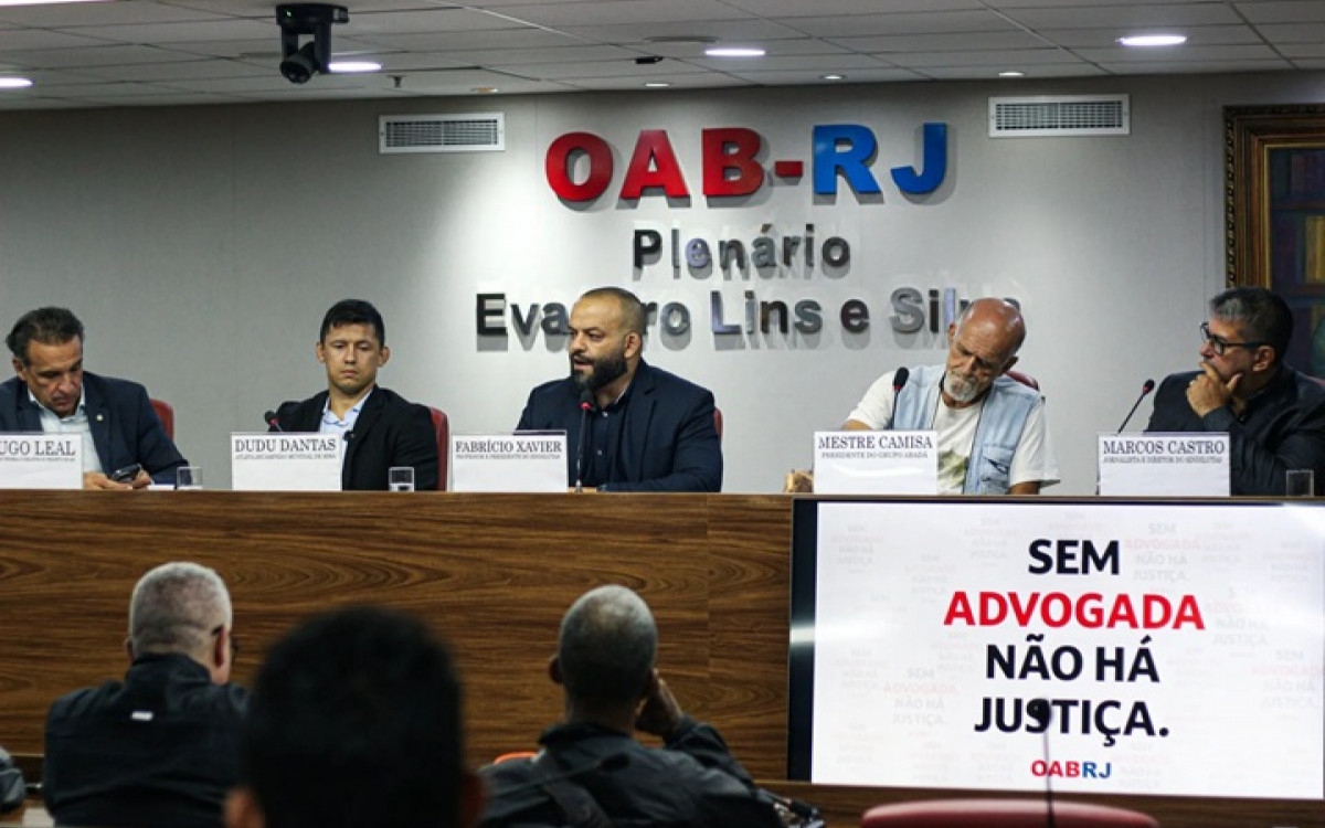 Hugo Leal, Dudu Dantas, Fabrício Xavier, Mestre Camisa e Marcos Castro entre as lideranças do encontro