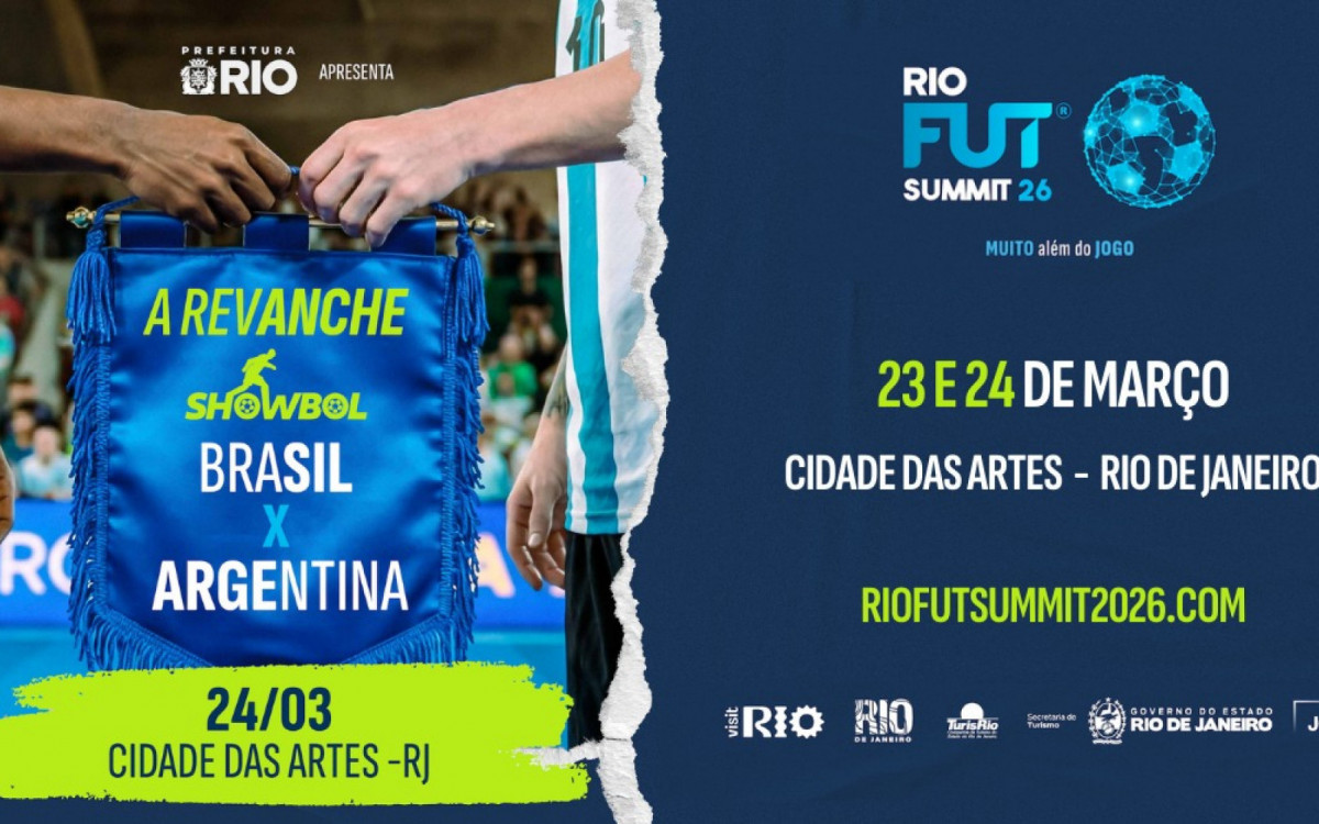 Rio Futsummit acontece nos dias 23 e 24 de março, na Cidade das Artes