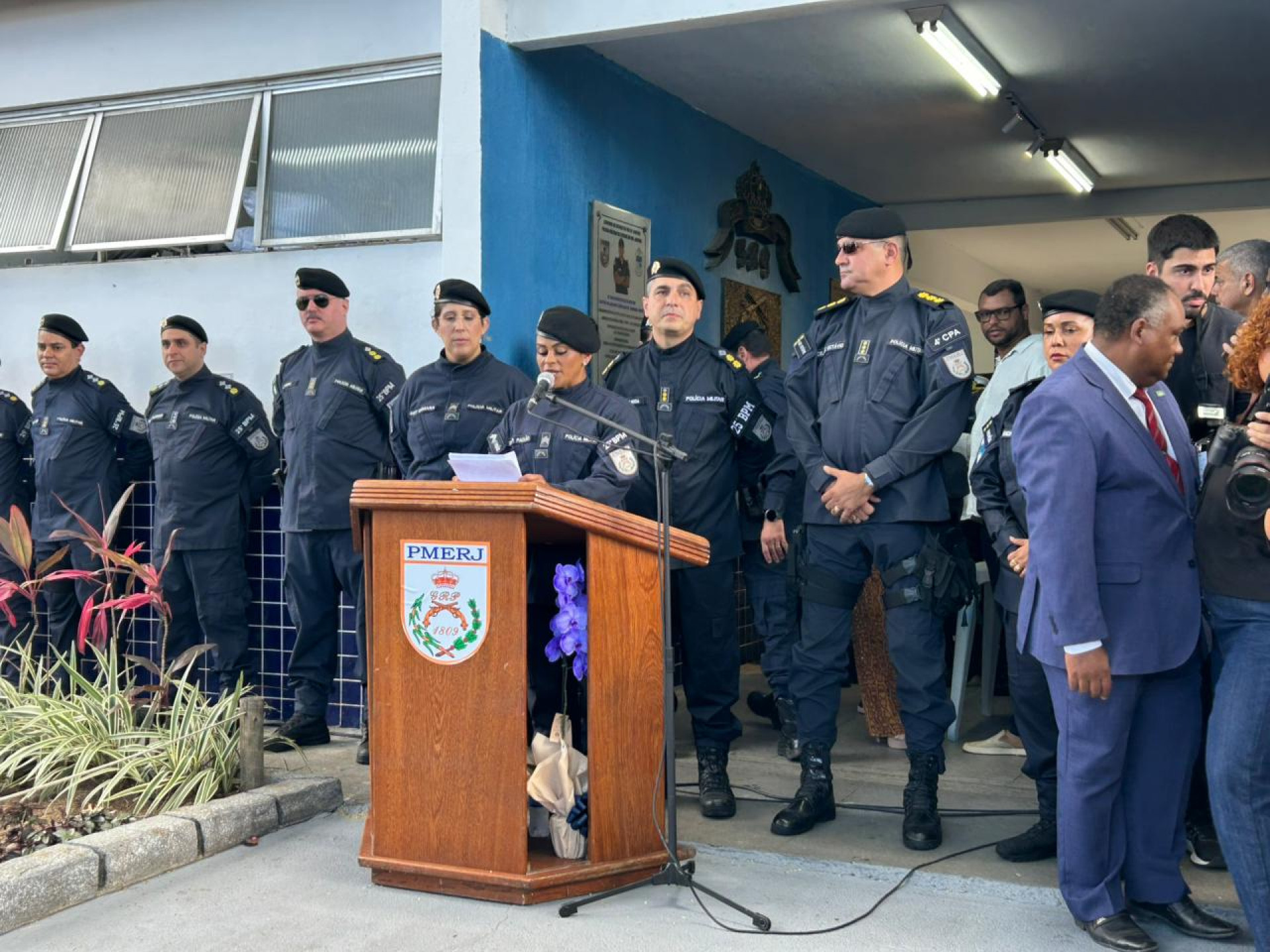 O evento oficializou a posse do tenente-coronel André Luiz Almeida de Paula como novo comandante da unidade. - Reprodução/ RC24h