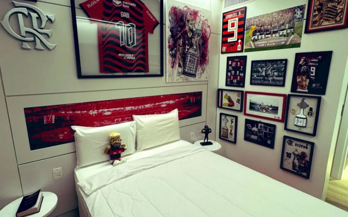 Antigo quarto de Gabigol no Ninho do urubu, em sua época de Flamengo
