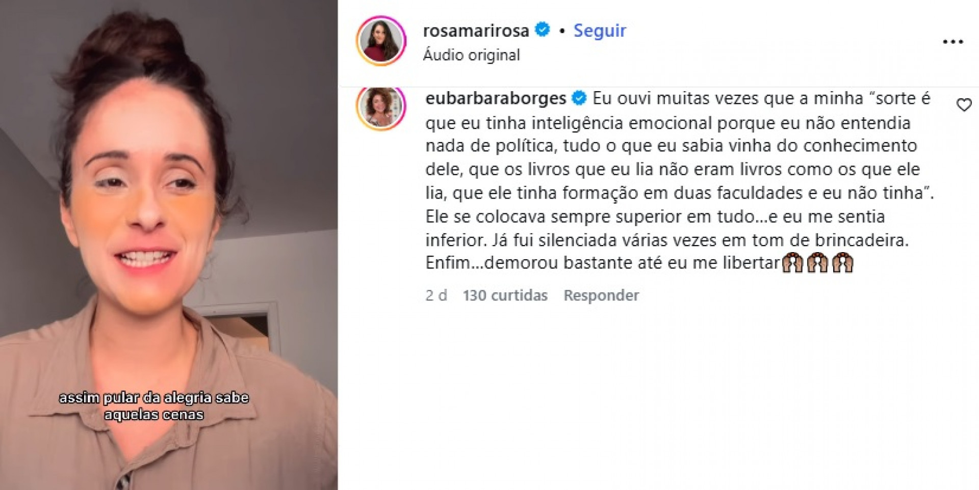 Bárbara Borges expõe relação tóxica - Reprodução do Instagram