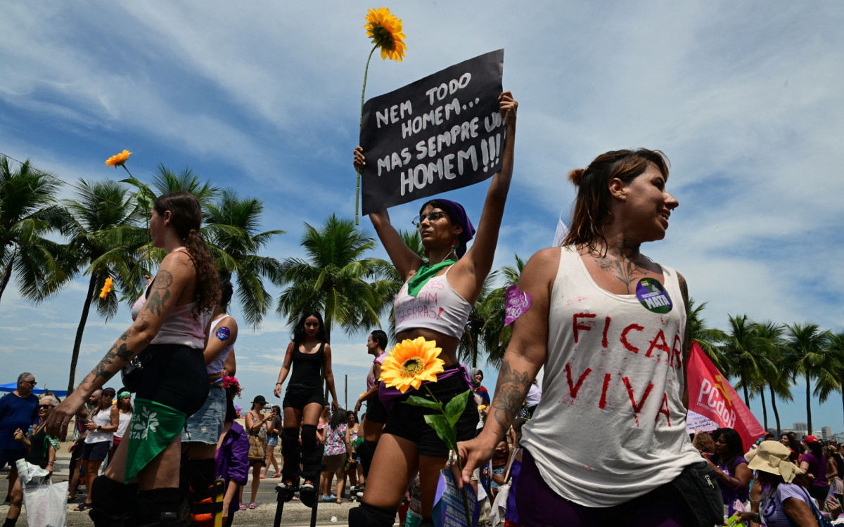 Manifestação do Dia Internacional da Mulher no Rio