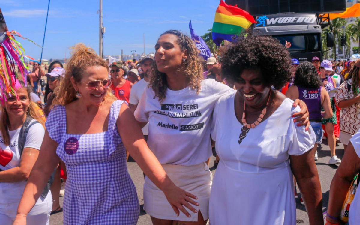 Anielle Franco, ministra da Igualdade Racial, esteve presente no ato