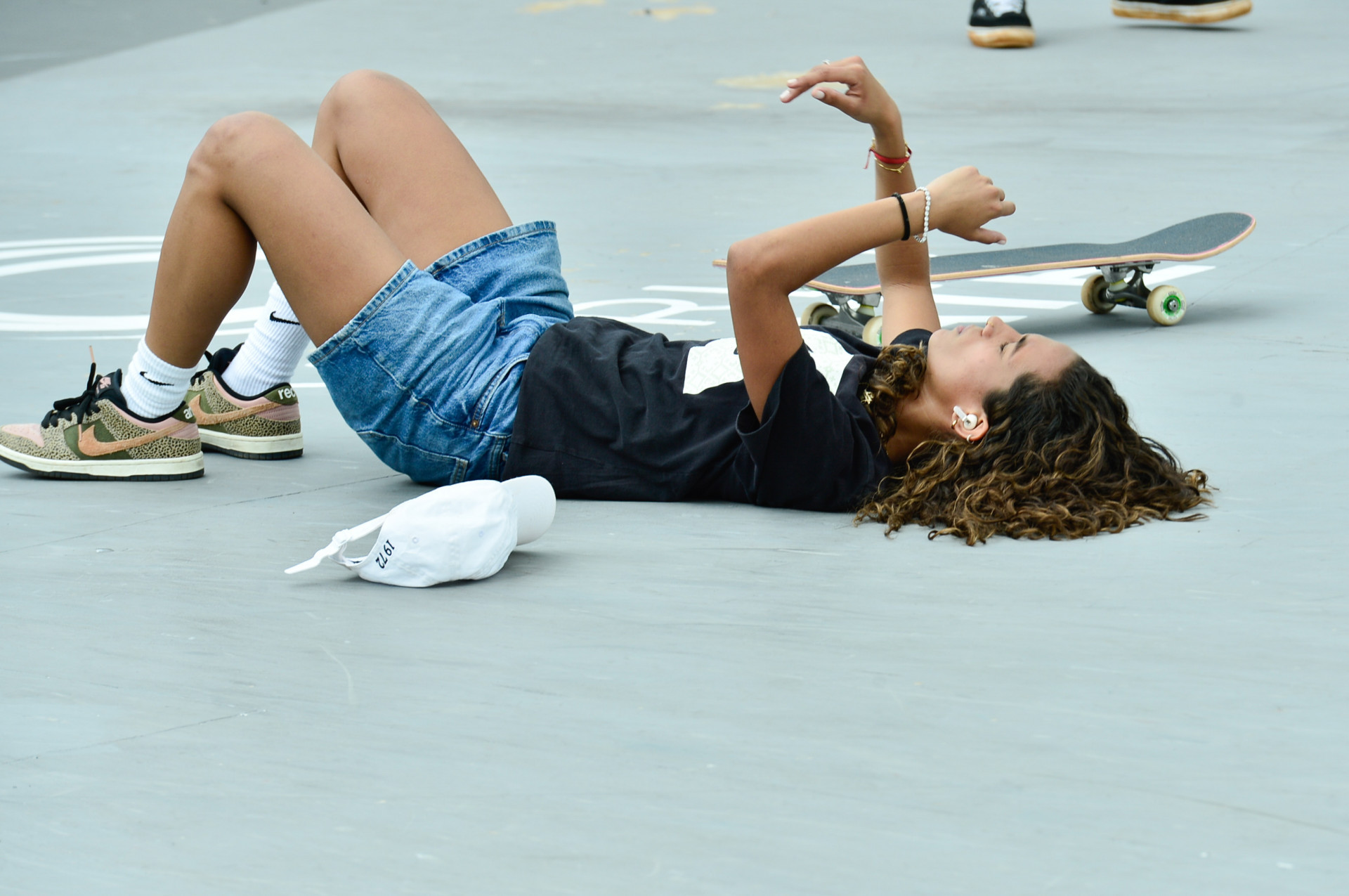 Rayssa Leal chorou após cair e se machucar no Mundial de Skate Street - Eduardo Martins / Brazil News