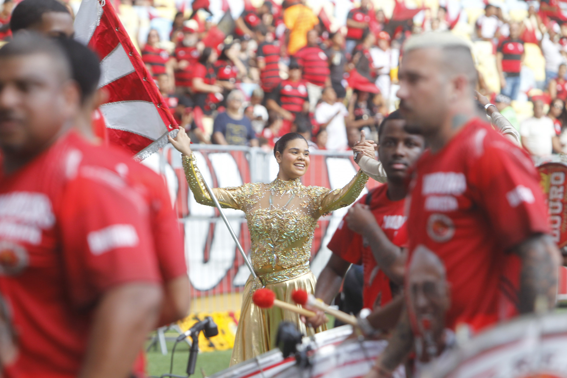 Decisão do Campeonato Carioca entre as equipes de Flamengo x Fluminense , realizado no estadio do Maracanã na tarde deste Domingo (08). - Reginaldo Pimenta / Agencia O Dia