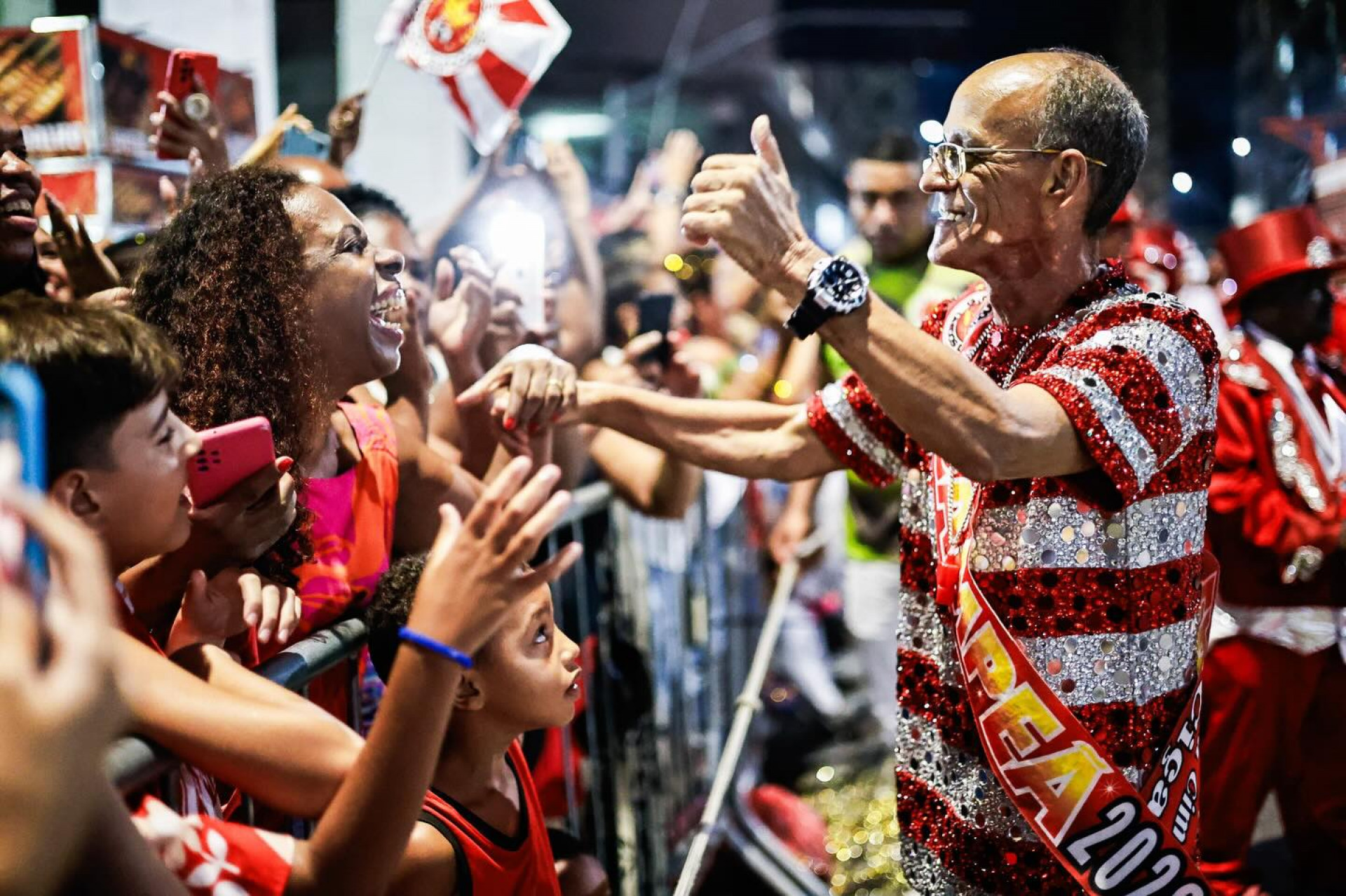 Mestre Ciça participa do desfile da vitória da Viradouro - Thaís Brum Fotografia / Reprodução do Facebook da Viradouro