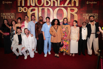 Elenco de 'A Nobreza do Amor' se reúne na Ilha Fiscal para lançamento da nova novela das seis