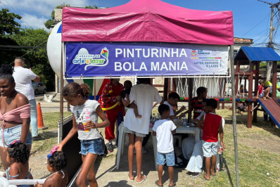 Caravana de Arte e Lazer levou brincadeiras ao Porto da Pedra