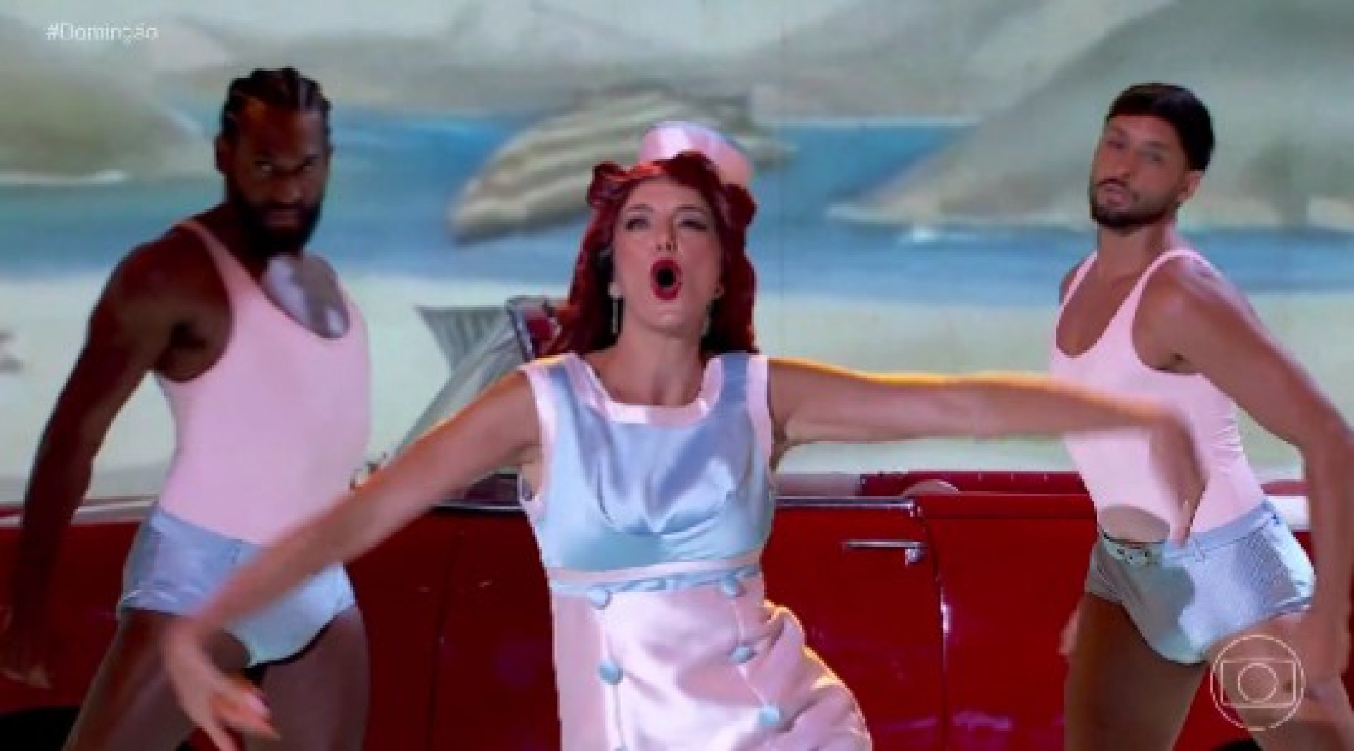 Ticiane Pinheiro dubla canções de Anitta na 'Batalha do Lip Sync', do 'Domingão', da TV Globo - Reprodução de vídeo / X