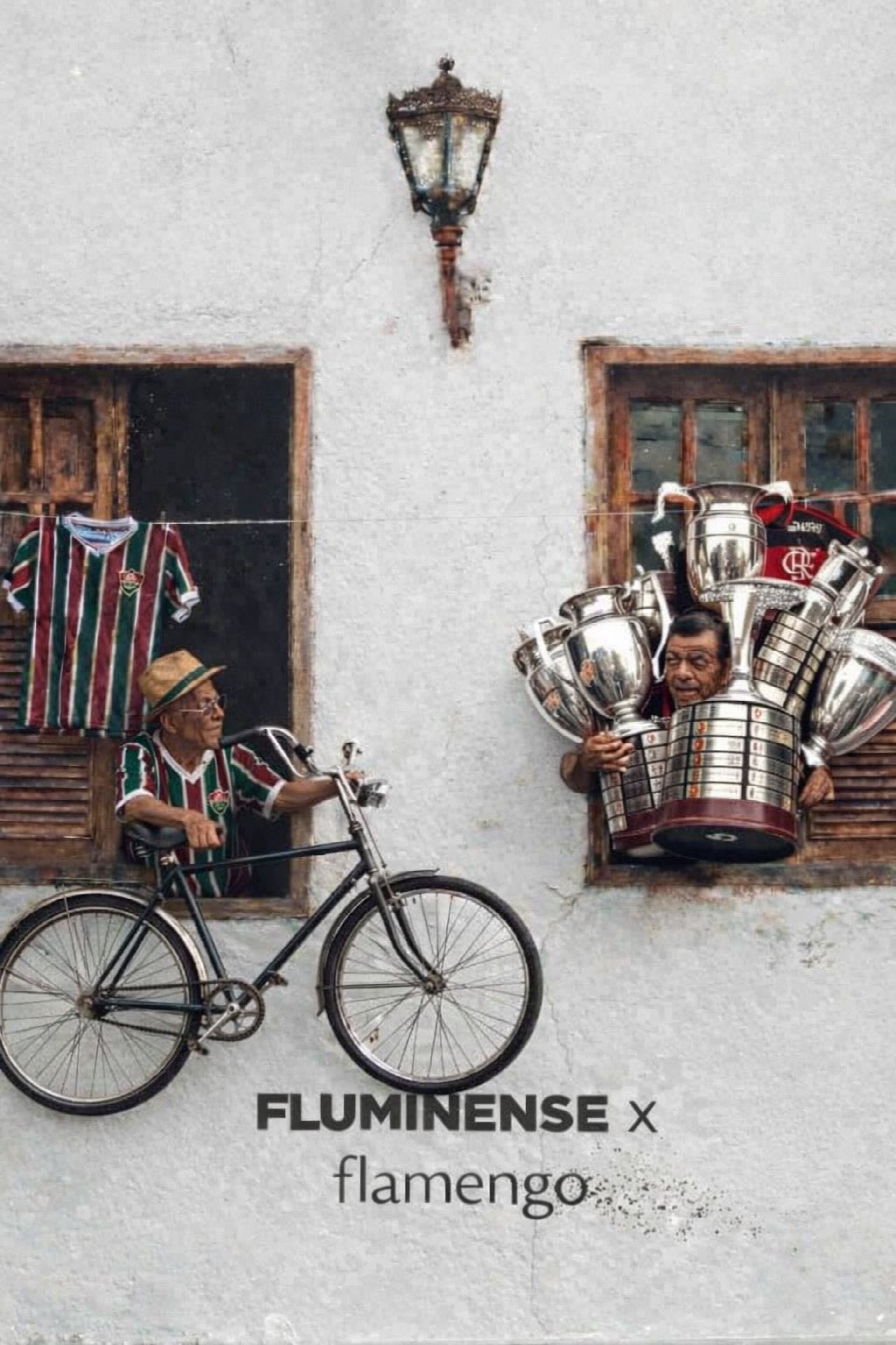 Rubro-negros brincaram por Fluminense ter colocado bicicleta de Fred na sala de troféus do clube em sua volta ao Tricolor - Reprodução / X