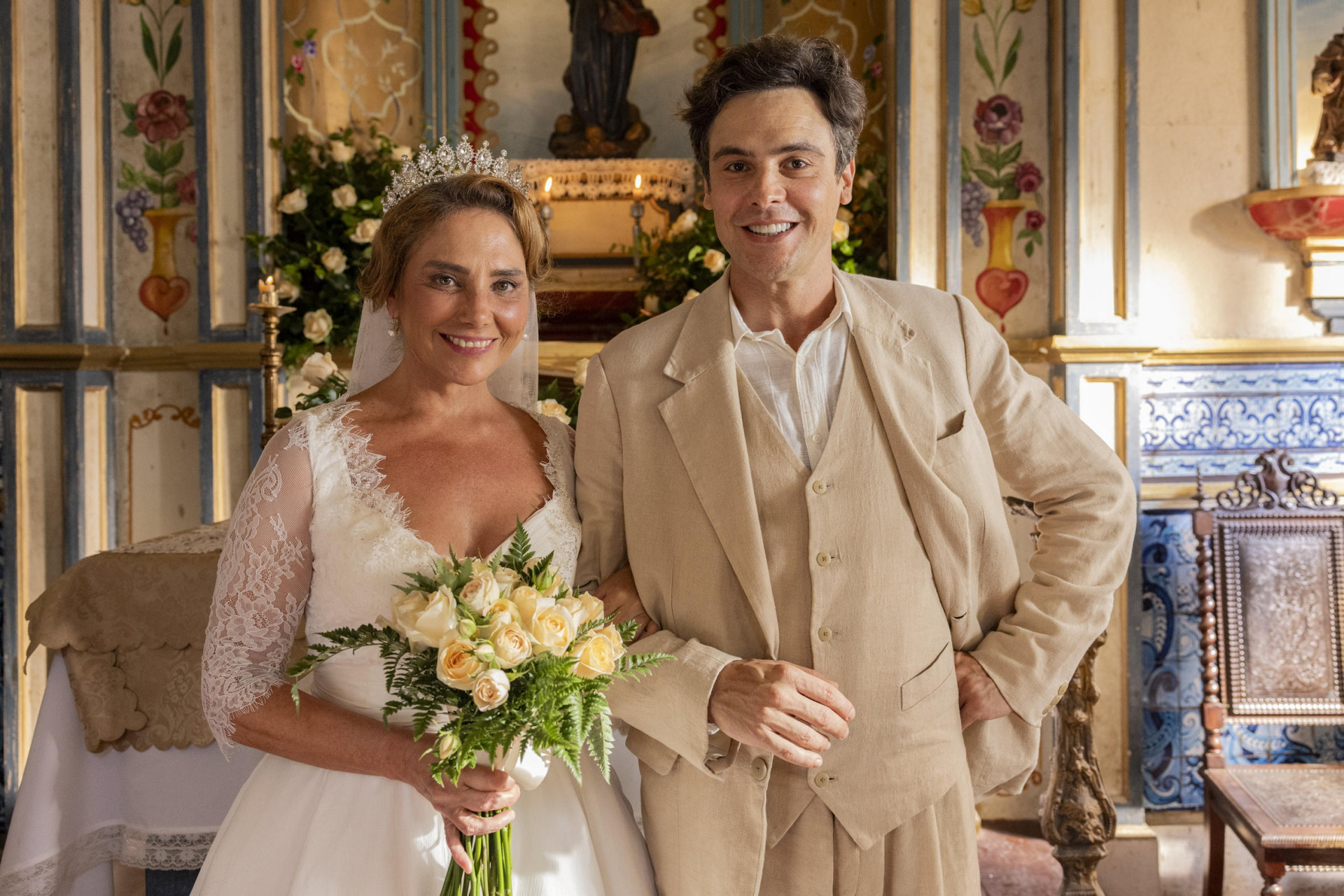 'Êta Mundo Melhor!': Zulma (Heloisa Périssé) e Candinho (Sergio Guizé) - Fabio Rocha / TV Globo