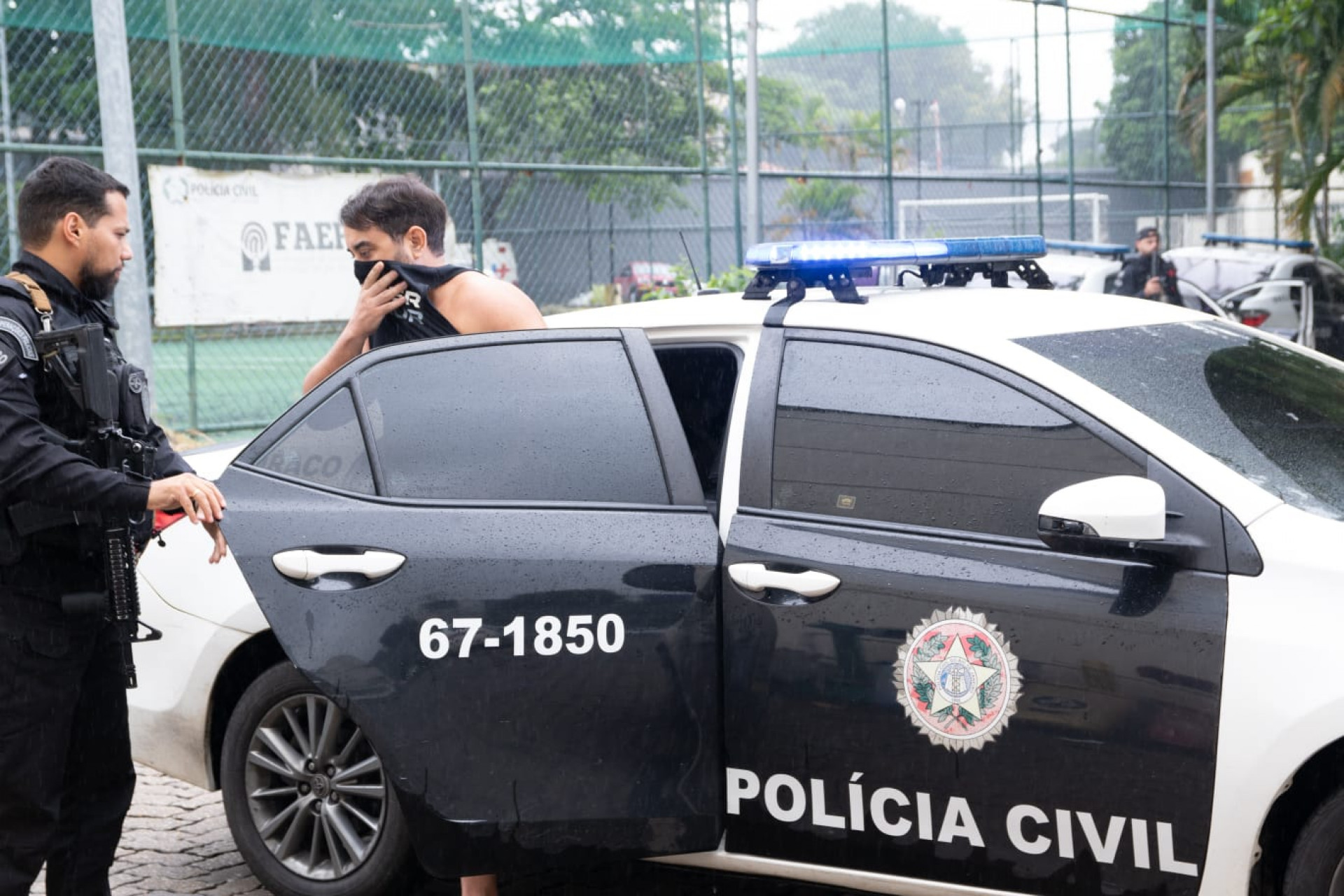 Piero Gabriel Ramos foi preso durante a operação - Érica Martin / Agência O Dia