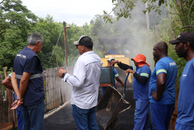 Bairro Brejal, em Paraíba do Sul, recebe asfaltamento