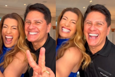 Cesar Filho e Elaine Mickely serão avós pela segunda vez: 'Alegria sem limites'