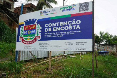 Prefeitura inicia obras de contenção de encosta no Lindo Parque