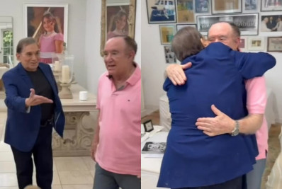 Ícones de 'Os Trapalhões', Renato Aragão e Dedé Santana se reencontram no Rio