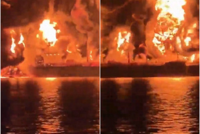 Vídeo: Petroleiro pega fogo após ataque no Iraque